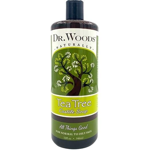 Tea Tree Castile Soap 1L, a vegan multi-use liquid soap on a coconut and olive oil base
