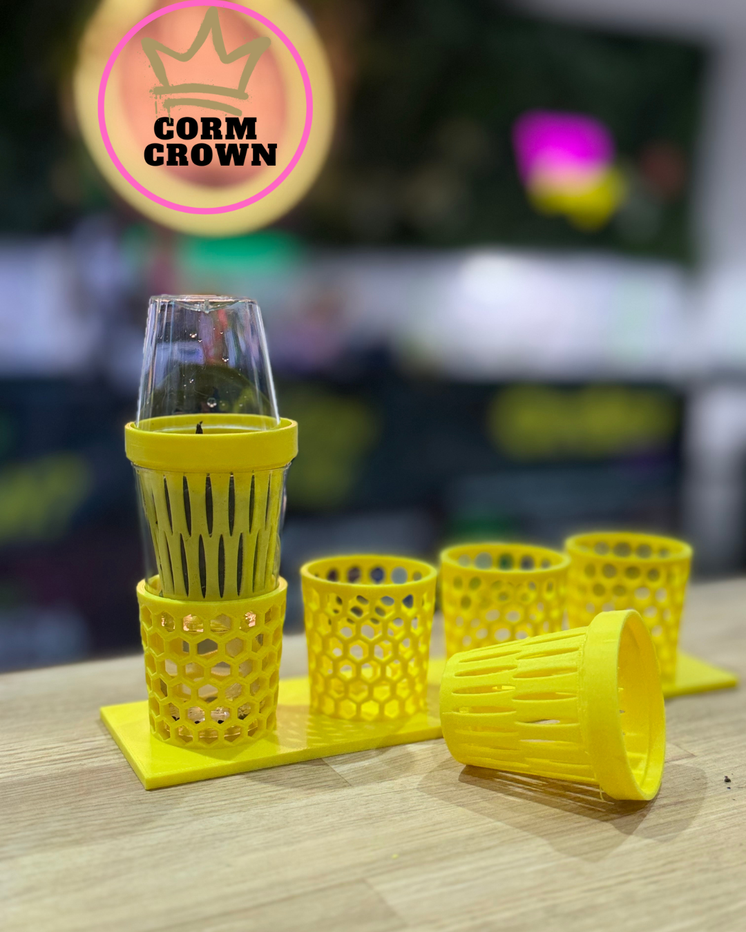 Corm Crown 3D Printed Self Watering Hydro Net