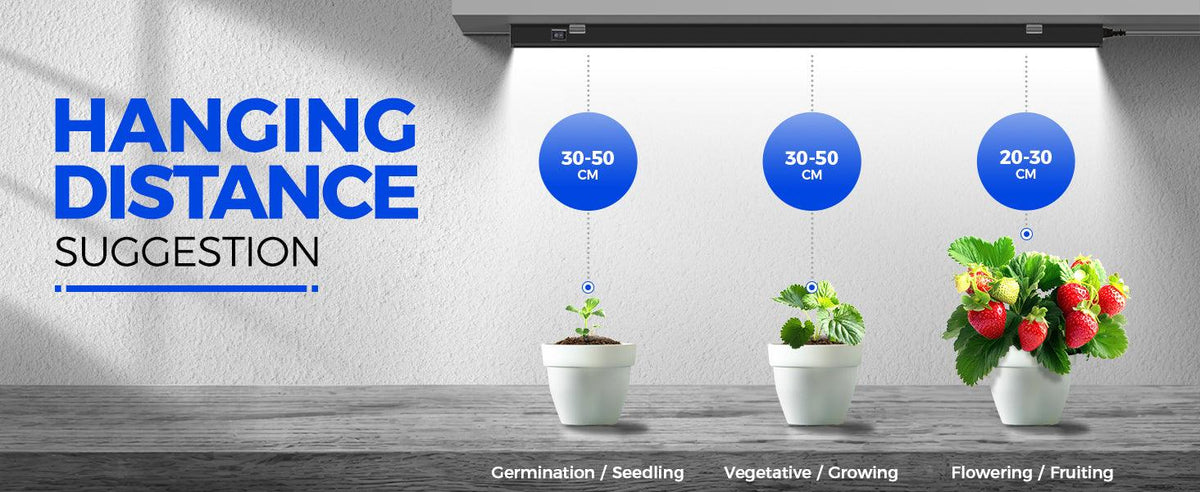 Barrina T5 Magnetic LED Grow Light 5000K, a set of four linkable full-spectrum LED strip bars
