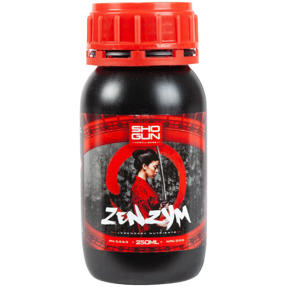 Shogun Zenzym, a bottle of multi-enzyme root cleaner for reused growing media