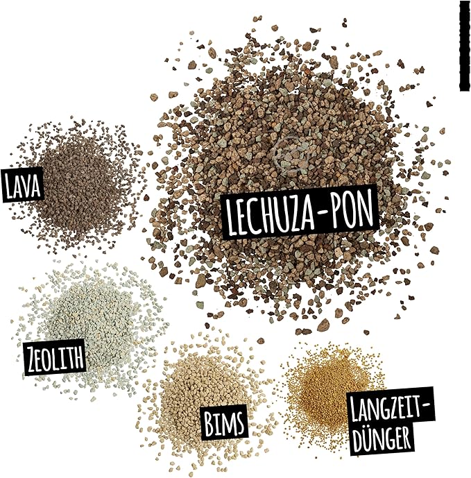LECHUZA Pon mineral potting mix, granules of zeolite, pumice and lava rock