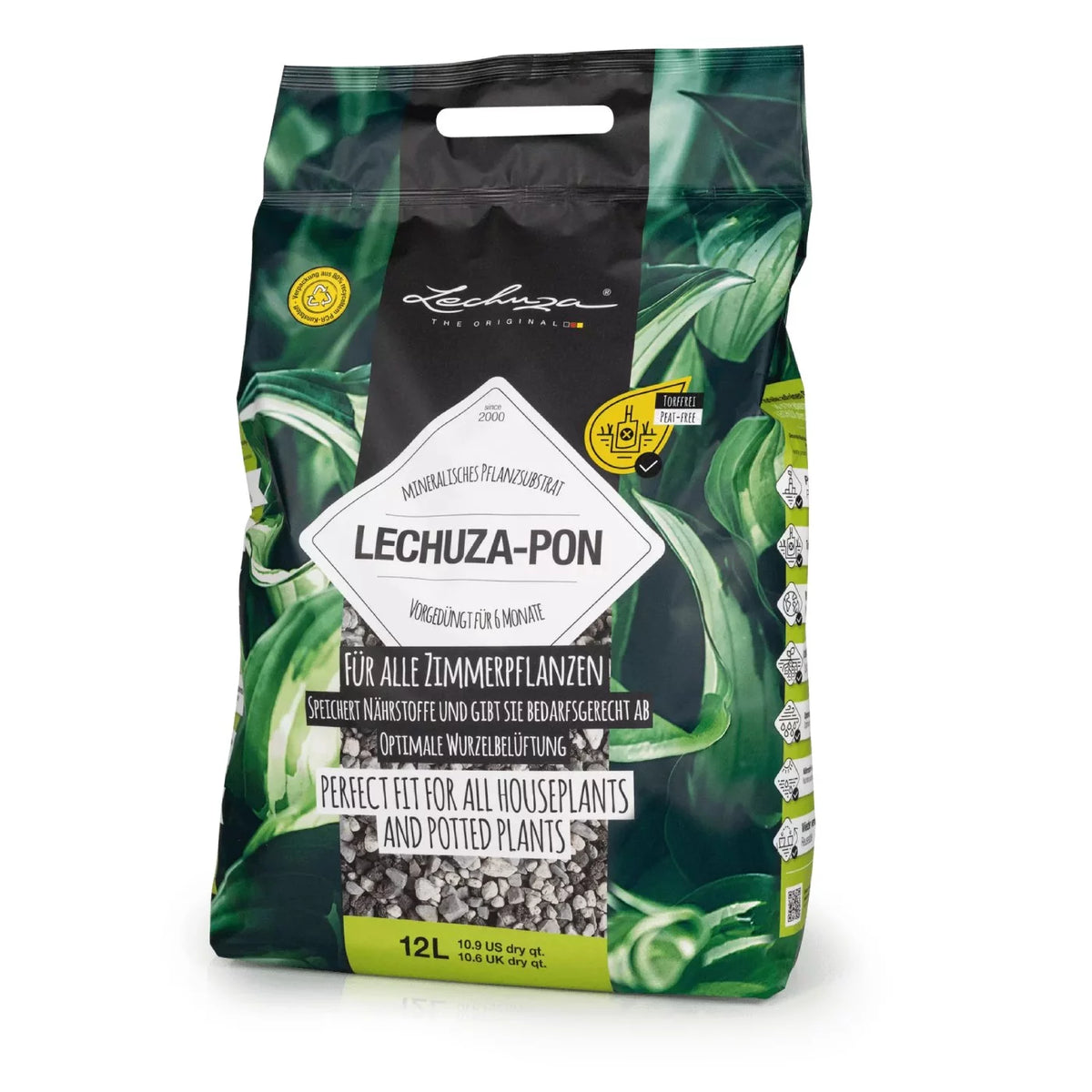 LECHUZA Pon mineral potting mix, granules of zeolite, pumice and lava rock