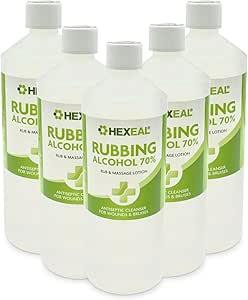 Isopropyl Alcohol 70%, a bottle of rubbing alcohol used as a cleaner and disinfectant