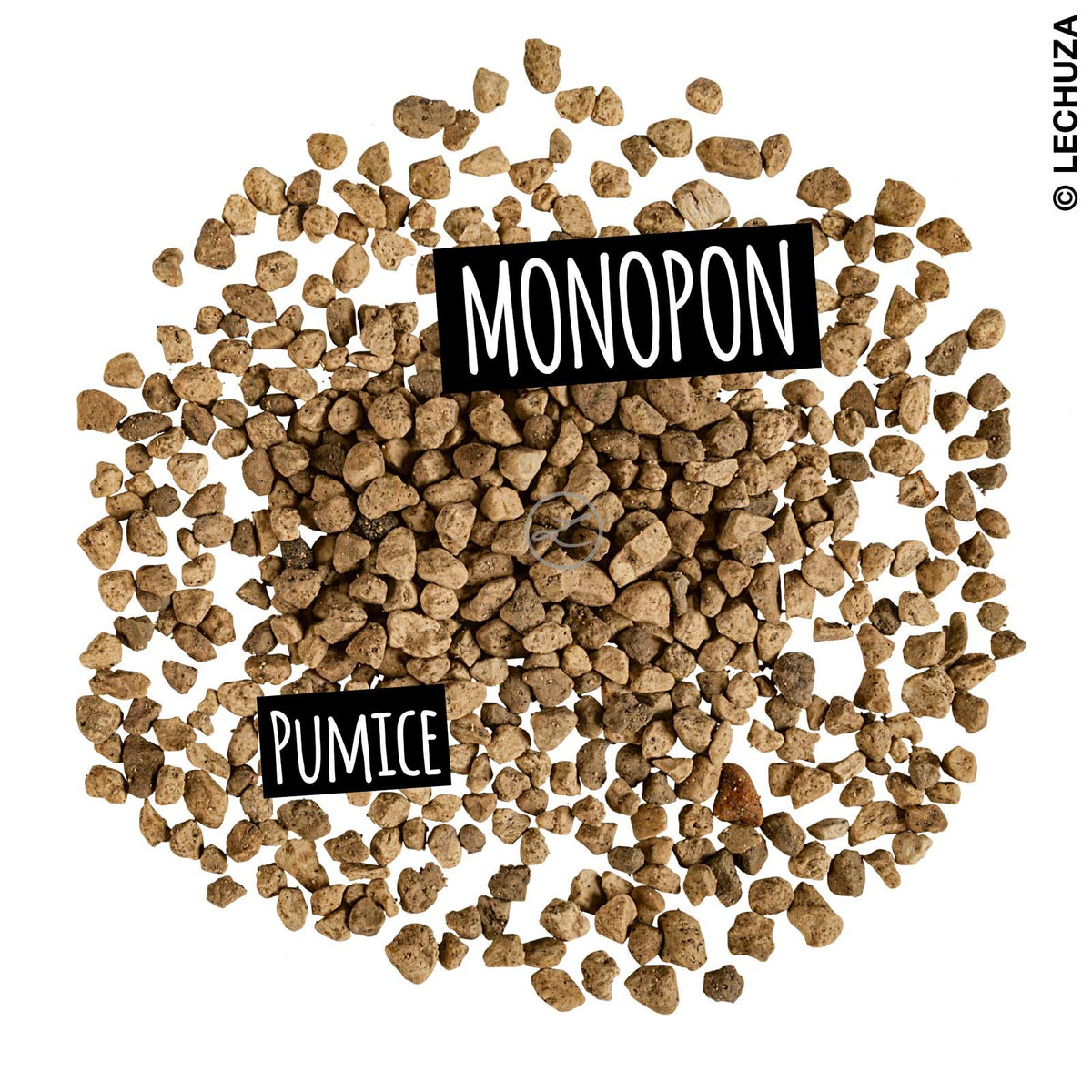 LECHUZA MonoPon, a peat-free mineral substrate made from natural pumice