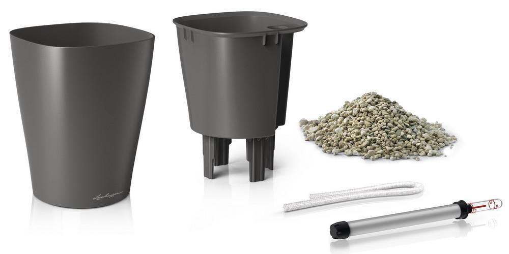 LECHUZA Mini Deltini, a small self-watering planter with water level indicator and 0.4L reservoir