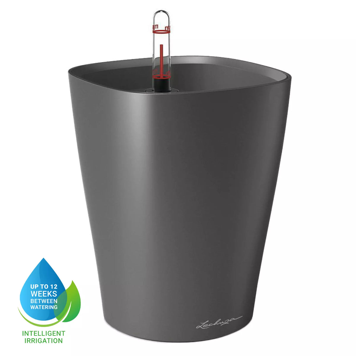 LECHUZA Mini Deltini, a small self-watering planter with water level indicator and 0.4L reservoir